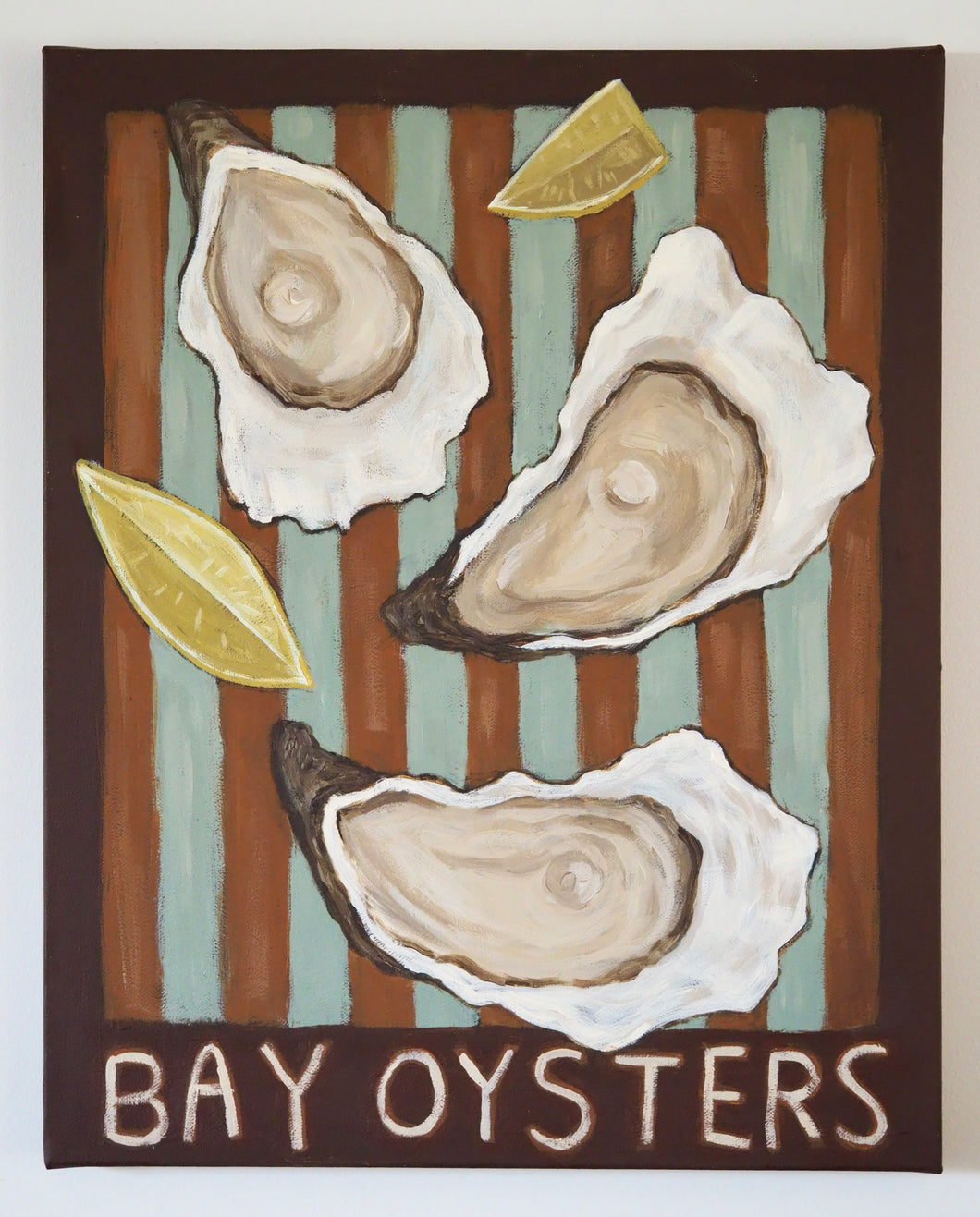 Bay Oysters original artwork on canvas