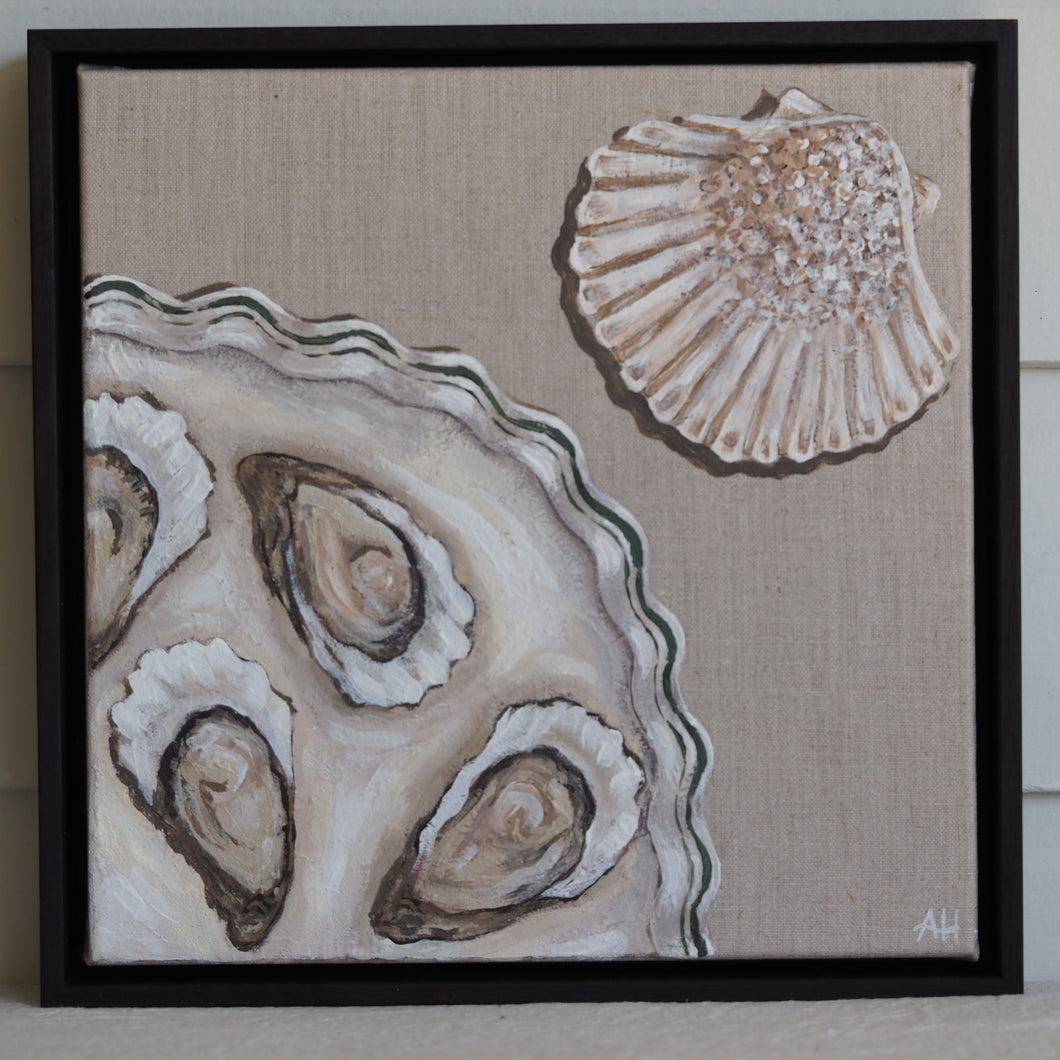 Oysters & Himalayan Salt original canvas artwork